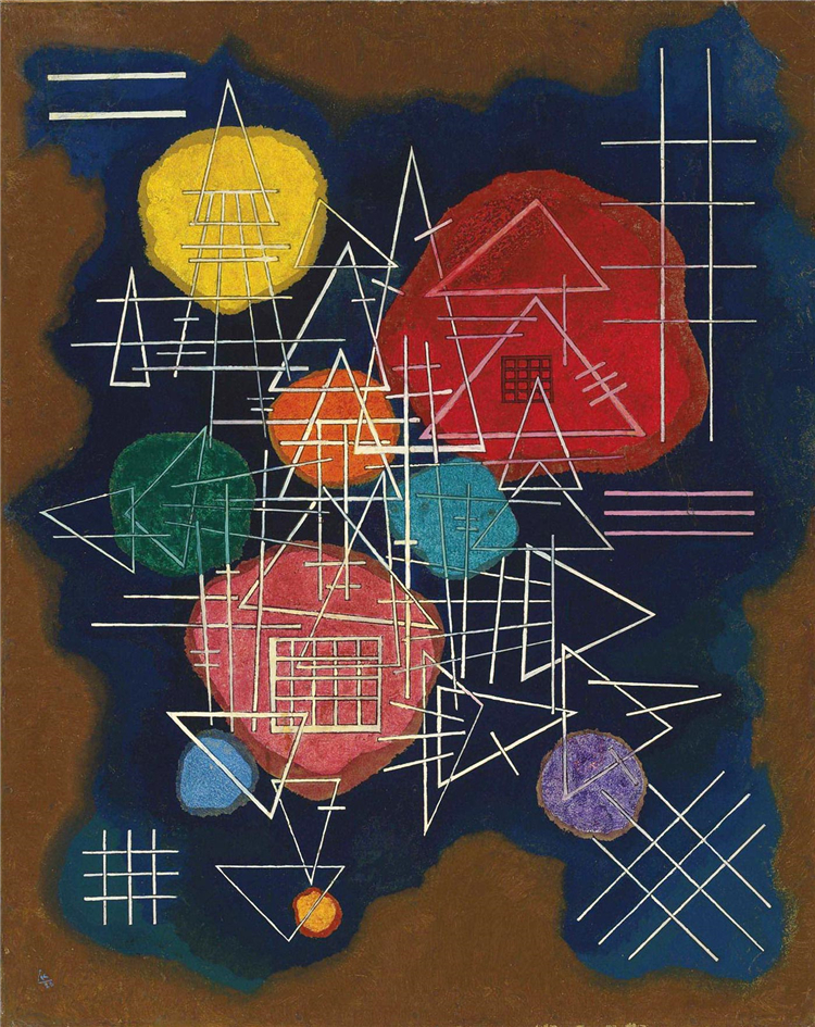Veiled Glow 1928 Wassily Kandinsky Abstract Oil Painting